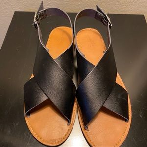 Black Criss-Cross Sandals